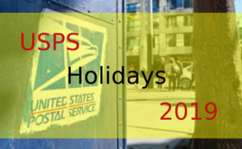 USPS Holidays 2019